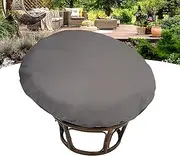 Papasan Chair Cushion Cover Only,Outdoor Indoor Cushion Waterproof Slipcover with Fixed Strap for Papasan Cushion Only, for Papasan Wicker Egg Chair,Dark Gray,39 * 39in