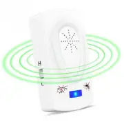 2 Pcs Multi-Function White Pests Repeller Electronic Ultrasonic Mouse Rat Mosquito Dispeller Insect Rodent Control