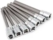 Hex Bit Socket, 7Pcs Extra Long Hex Bit Socket, 3mm Hex Bit Socket, Portable for Car Durable Automobile Repair