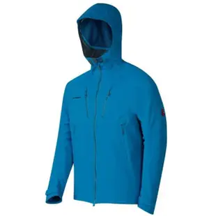 【Mammut 長毛象】男 Ultimate Alpine Hoody 連帽防風外套(1010-14790-5611 藍)