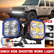 2x Colight 3'' in 200W LED Pod Driving Work Lights Pods w/Side Light DRL OffRoad
