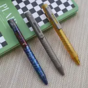 Hot Titanium PEI Ballpoint Pen Bolt Action Signature Writing Pocket Pen EDC Gift