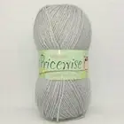 King Cole PRICEWISE DK Double Knitting Yarn Wool 100g 3101 SILVER