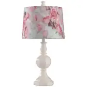 StyleCraft Table Lamp 27" 1-Light 1-Way Polyresin Traditional Plug-In White