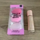 Holler and Glow Makeup Sponge Set & ElF Halo Glow Liquid Filter