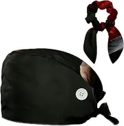 [YTYVAGT] Scrub Caps Women,Scrub Hats Suitable for Women,Animal Grey Bird Parrot