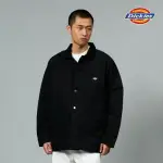 【DICKIES】男款水洗黑純棉帆布耐磨經典工裝外套｜DK013053C40