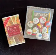 American Girl Doll Vintage Grin Pins & Trading Cards - Packages Unopened