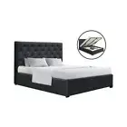 Artiss Bed Frame Double Size Gas Lift Base With Storage Charcoal Fabric Vila