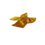 Womens Plain Warm Yellow Shirt Collar Bow Tie
