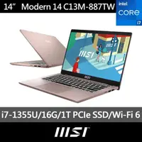 在飛比找momo購物網優惠-【MSI 微星】14吋i7 輕薄效能筆電(Modern 14