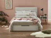 Paddington Bed Frame (with gas lift storage base) - Double / Ivory