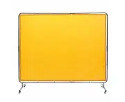 VEVOR Welding Screen with Frame 6'x8' Welding Curtain Screen on 4 Wheels Yellow