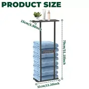 Wall Towel Racks Metal Wall Mounted Towel Storage Rack Easy to Clean··