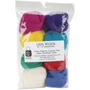 Wistyria Editions Wool Roving 15" .25oz 8/Pkg-Primary WR-853