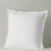 Sky Tipped Double Flange Percale Sham Set, Euro - Exclusive