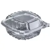 Dart Solo Hinged Food Take-Out Container 1-Compartment 9" x 9.5" x 3", 200 Pack