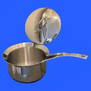Ballarini 2 Qt. Sauce Pan Pot 1 Handle Stainless Steel w/Lid 6-1/2" MICHELANGELO