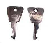 2 Excelsior Ventura EX-4031K Vintage Trunk & Luggage Cut Key. NOS!