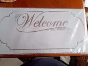 New Stencil - LARGE WELCOME - 10" x 20"