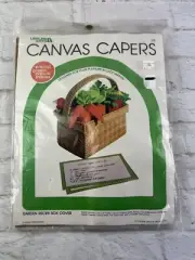 Garden Recipe Box Cover Kit 205 Canvas Capers 1980 VTG Leisure Arts Cottagecore
