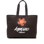 [Kenzo] Kenzo X Futura 2000 Kenzo Utility Boke Flower-print Tote Bag ONE SIZE BROWN