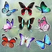 18 Pieces Butterfly Screen Magnets Decorative Magnetic Flexible Double Sided Protector Multicolor Screen Door Magnets Screen Door Refrigerator Magnets for Keep Pet, People and Sliding Door Safe