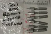 6 VINTAGE JOHN HEATHS RIFLEMANS-LOGO-#604 STEEL DIP PEN NIBS-LETTERING + MORE++