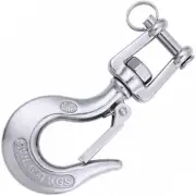 304 Stainless Steel Clevis Slip Hook with Safety Latch American Type Jaw & Ey...