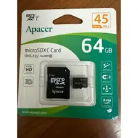 在飛比找蝦皮購物優惠-(含稅) 台灣原廠公司貨 Apacer宇瞻 sd 64GB 