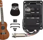 Guitar MicroAcoustics, 4 Band EQ Equalizer, Acoustic Guitar Preamps, Piezo DeMicro Tuner, DeMicro Preamp Amplifier, EQ Electric Box Pre-Equalizer