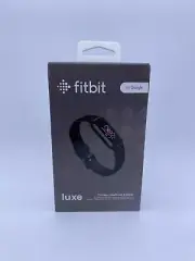 Fitbit Luxe Fitness & Wellness Sleep tracking, 24/7 Heart Rate - Black, New