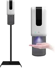 Automatic Hand Sanitizer Dispenser Sanitizing Station Freestanding Telescopic Lifting Stand, Drip Catcher Refillable 1200ml Bottle Dispenser + Stand