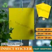 Up to 200X Dual Sided Sticky Trap Insect Killer Whitefly Thrip Fruit Fly Gnat