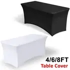 4 6 8 FT Tablecloth Spandex Markets Wedding Table Cloth Cover Fitted Trestle AU