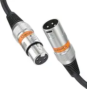 Getaria XLR Cable, 3ft Microphone Cable, 3 Pins XLR Male to Female Mic Cable Balanced XLR Microphone Cable for Mic Mixer,Recording Studio,Podcast