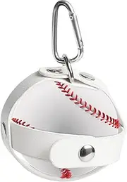 Générique Golf Ball Bag, Small Golf Valuable Waist Pouch, Leather, Metal Material, Belt Storage, Tennis Training Equipment, Baseball Carry Case for All Men Women Golfers & Lightweight
