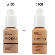 PHOERA 2pcs/set Liquid Coverage Foundation Facial Base Cream Brighten Moisturizer Mineral Full Cover Concealer Makeup TSLM1 C10