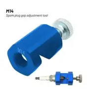 Engine Spark Plug Gap Tool Gapper Gapping Sparkplug Caliper Blue 14MM Aluminium