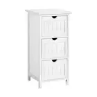 Artiss Bedside Table Bathroom Storage Cabinet 3 Drawers White