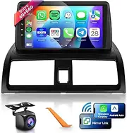 8 CORE 4G+64G Car Radio Stereo for Honda Accord 2004-2007 with Wireless CarPlay/Android Auto, 9 Inch 1280 * 720P IPS Touch Screen Android 13 GPS WiFi Bluetooth 32-Band DSP HD Backup Camera