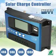 30~100A MPPT Solar Panel Battery Regulator Charge Controller 12/24V Auto & Dual