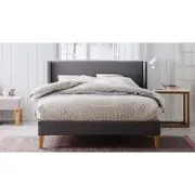 Viscount King Bed Frame Fabric Grey