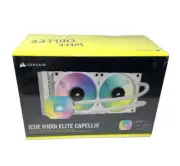 CORSAIR H100i RGB ELITE Liquid CPU Cooler - White - 16 Dynamic RGB LEDs - AF120