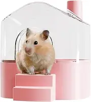 Nlrlo Hamster Sandbox | Large Clear Dust Bath Container - Play and Explore Sleeping Space for Small Animals, Lemming Jerville