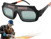 Zqkimzi Welding Goggles Auto Darkening - Eye Protection Welding Goggles | Comfortable Portable Helmet Shield for Women Soldering Arc Cutting Metal Weld Safety Protection