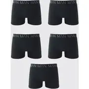 Mens Black Man Active Seamless Boxer 5 Pack