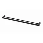 New Double Towel Rail 80cm Holder Matte Black Rack Bath Phoenix GLOSS GS811MB
