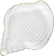 1pc Conch Bowl Dessert Plates Serving Platters Trinket Tray Jewelry Tray Veggie Tray Salad Dishes Home Decor Fruit Plates Sea Shell Bowl Clear Vegetable Glass Trinkets