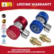 R134A HVAC Quick Coupler Manifold Gauge Adapters & Hose Fittings Car A/C System